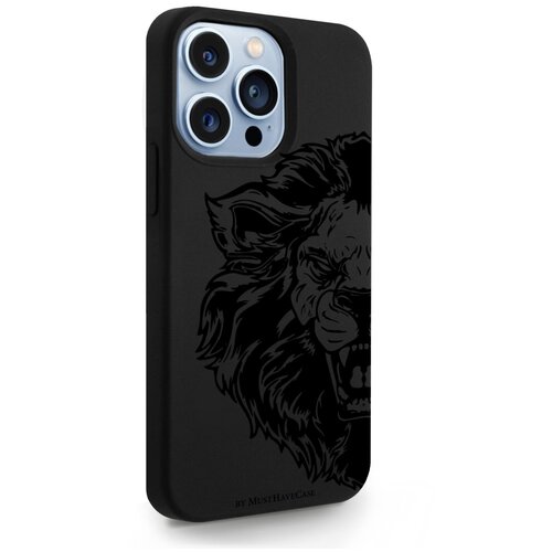 фото Черный силиконовый чехол musthavecase для iphone 13 pro король лев для айфон 13 про противоударный