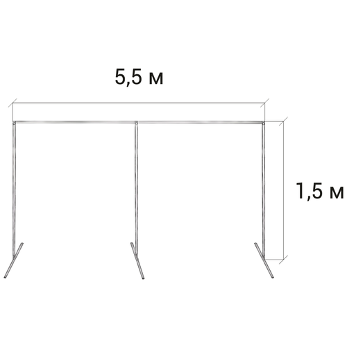 фото Стойка пресс волл для баннера (п-образная) 1,5 м. / 5,5 м. gozhy