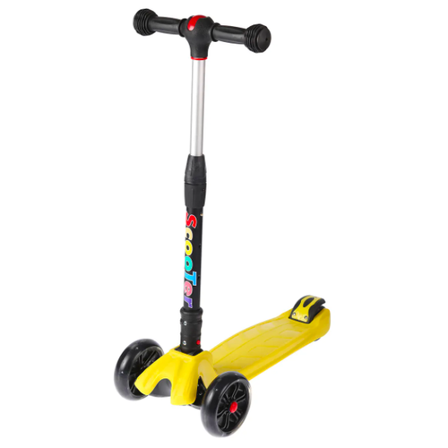 фото Трехколесный складной самокат scooter maxi желтый