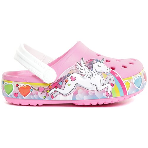 фото Сандалии детские crocs flunicornlightsclog k pink lemonade (us:j2)