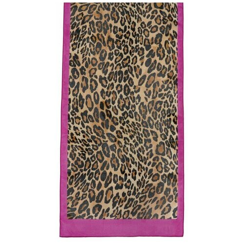 фото Леопардовый шарф с розовой окантовкой 38721 roby foulards