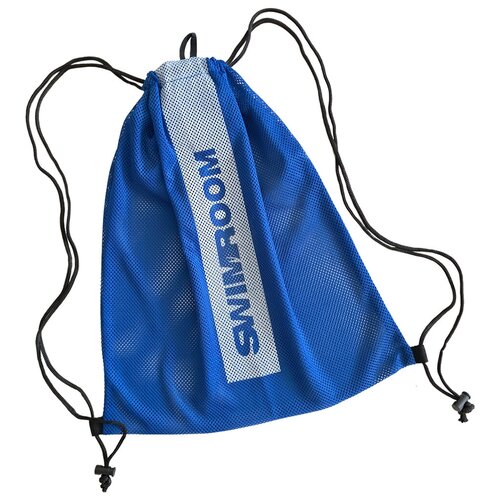 фото Сетчатый мешок / сетка-мешок для хранения и переноски плавательного инвентаря, пляжного отдыха swimroom "mesh bag 3.0", размер 55*45 см, цвет синий