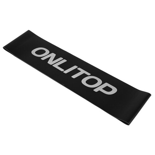 фото Onlitop фитнес-резинка 30,5 х 7,6 см, толщина 1,1 мм, нагрузка до 10 кг, цвет чёрный