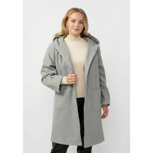 фото Пальто bianka modeno, размер 56, серый