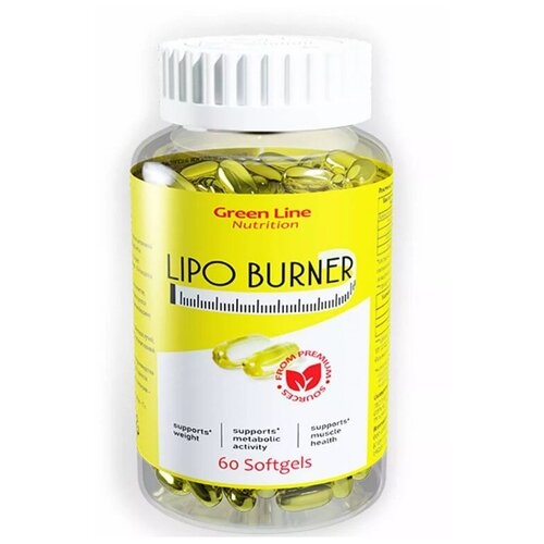 фото Жиросжигатель для похудения в капсулах lipo burner для женщин и мужчин cla green line nutrition