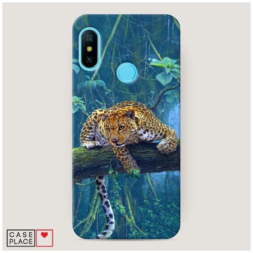 фото Чехол пластиковый xiaomi redmi 6 pro леопард охотник case place