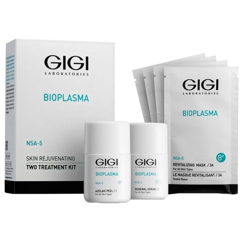фото Gigi набор для лица bioplasma skin rejuvenating trial (пилинг 30мл + сыворотка 30мл + омолаживающая маска 2*20мл + активизирующая маска 2*20мл)