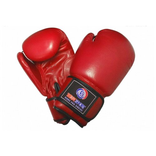 фото Перчатки боксерские best sport bs-бпк3 кожа/pu, красные, 12 oz.
