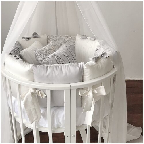 фото Комплект в детскую кроватку для новорожденного "angel dream", для кроватки stokke sleepi и stokke sleepi mini, бортики, одеяло, простыня на резинке krisfi