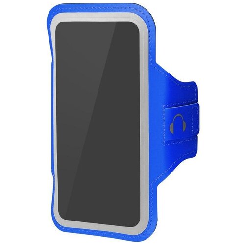 фото Чехол спортивный (неопрен+полиэстер) для смартфонов до 6.5 дюймов df sportcase-04 (blue)