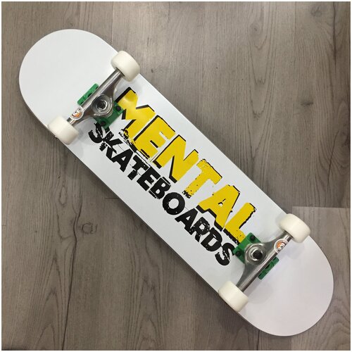 фото Скейтборд mental skateboards white 8.125" new