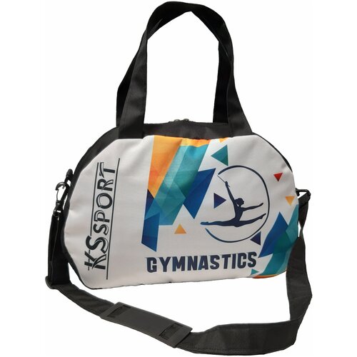 фото Сумка спортивная / дорожная ks sport gimnastics чёрная/голубая, женская, эконом ks design