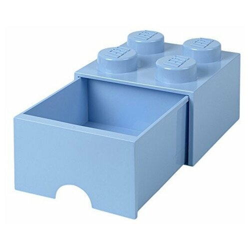 фото Ящик для хранения 4 выдвижной голубой, lego