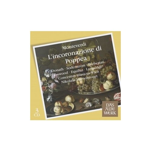 фото Компакт-диски, warner classics, nikolaus harnoncourt - monteverdi: l'incoronazione di poppea (3cd)