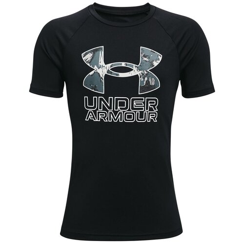 фото Футболка under armour tech hybrid prt fill ss tee голубой yxl 1363281-441