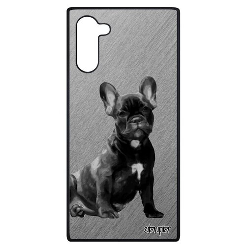 фото Защитный чехол на смартфон // samsung galaxy note 10 // "бульдог" кобель щенок, utaupia, оранжевый
