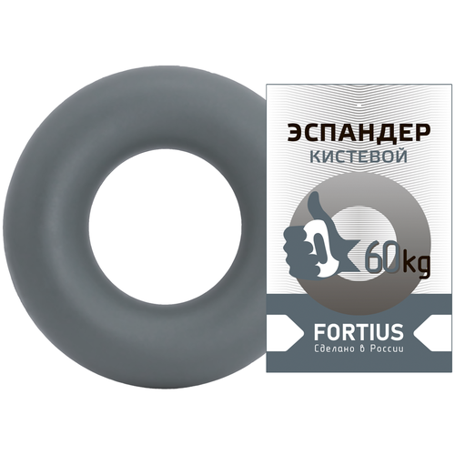 фото Эспандер кистевой "fortius" жесткость 60 кг (серый)