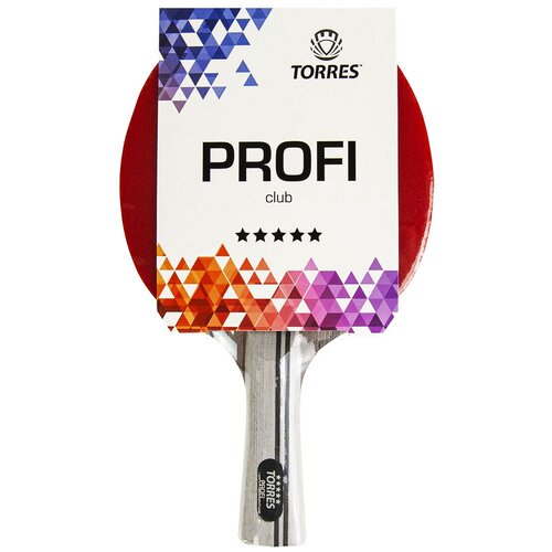 фото Ракетка для настольного тенниса torres profi 5*, арт.tt21009, накладка 2,0 мм, конич. ручка
