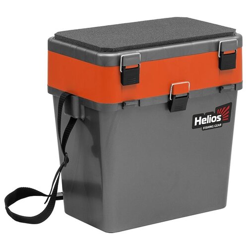 фото Ящик для рыбалки helios зимний двухсекционный 39х26х40 см серый/оранжевый