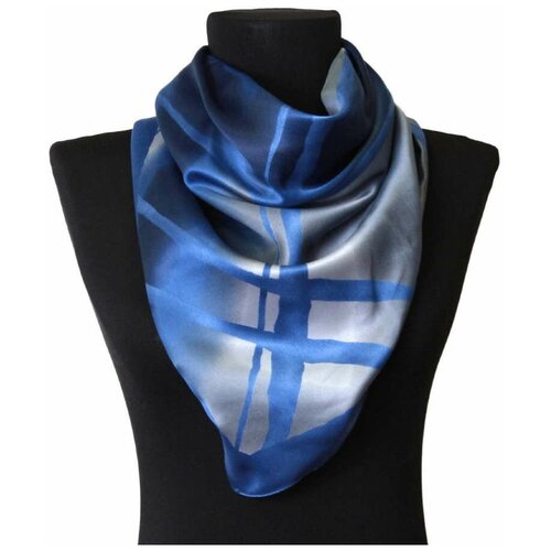 фото Синий платок в клеточку 52421 roby foulards