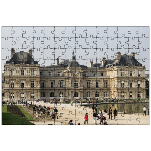фото Магнитный пазл 27x18см."дворец люксембург, замок, париж" на холодильник lotsprints