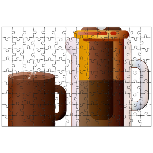 фото Магнитный пазл 27x18см."кофе, горшок, кружка" на холодильник lotsprints