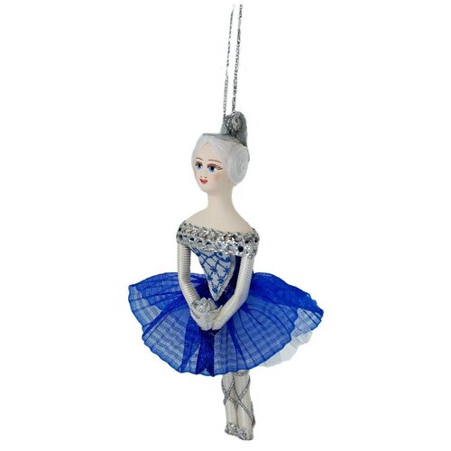 фото Кукла-подвеска сувенирная потешного промысла балерина в сценическом костюме. потешный промысел