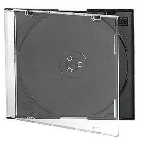 фото Бокс для cd/dvd дисков slim box, 5 шт, vs, прозрачно-черный, cdb-sl5
