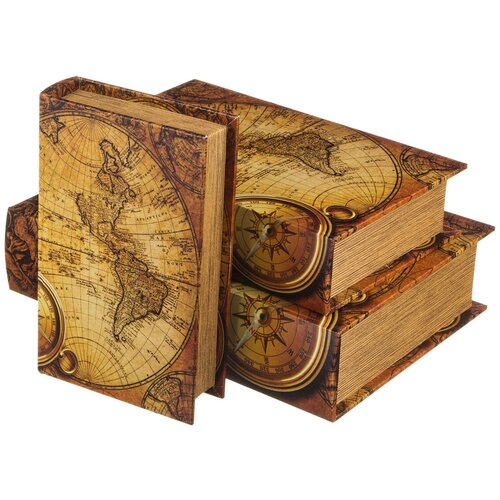 фото Набор шкатулок-книг lefard "карта мира", 706-253, 3 шт