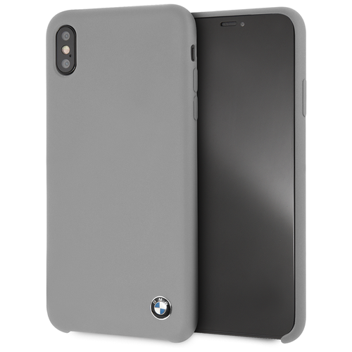 фото Силиконовый чехол-накладка для iphone xs max bmw signature liquid silicone hard tpu, серый (bmhci65silgr)