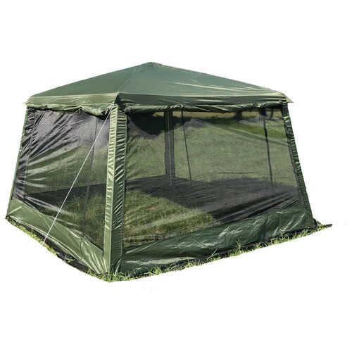 фото Палатка-шатер-беседка lanyu 1628d, 320x320x245 для отдыха из металлического стального каркаса + усиленная москитная сетка