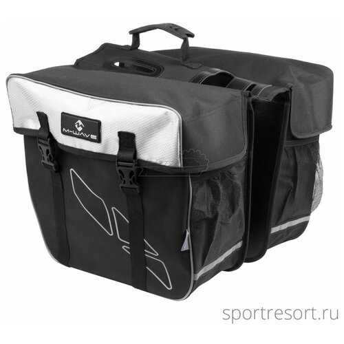 фото M-wave велосумка на багажник m-wave amsterdam double 30l black/white