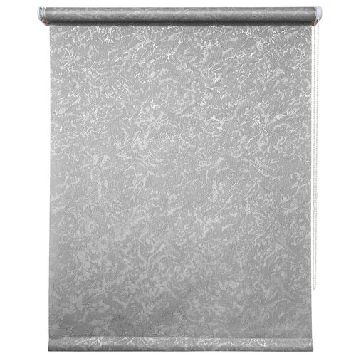 фото Рулонная штора уют 7655 фрост (серый), 90х175 см