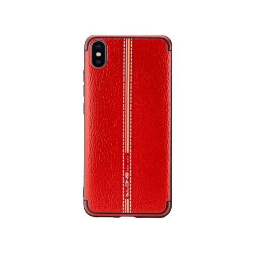 фото Кожаная накладка dlons для apple iphone x красный opt-mobile