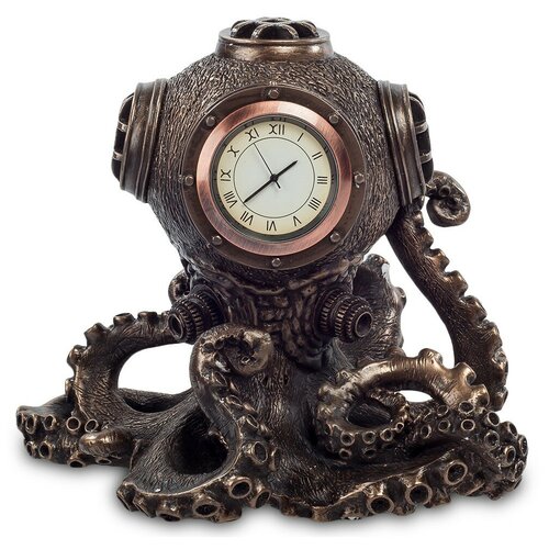 фото Статуэтка-часы в стиле стимпанк осьминог размер: 16*15,5*13,5 см veronese