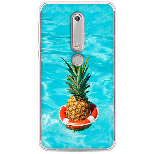 фото Силиконовый чехол ананас в бассейне на nokia 6 2018 case place