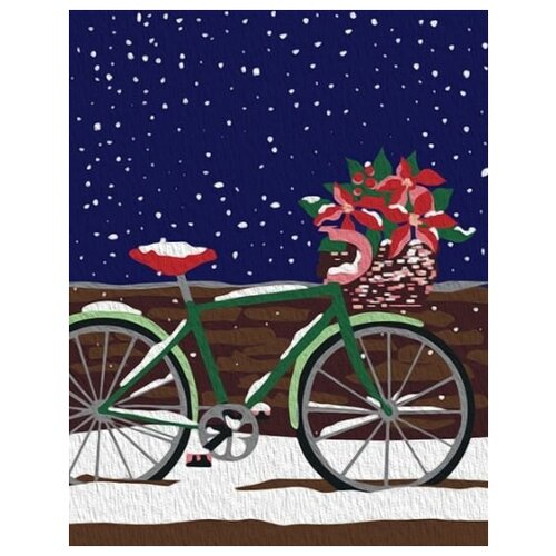 фото Картина по номерам артвентура «велосипед» (картон, 16.5х13 см)