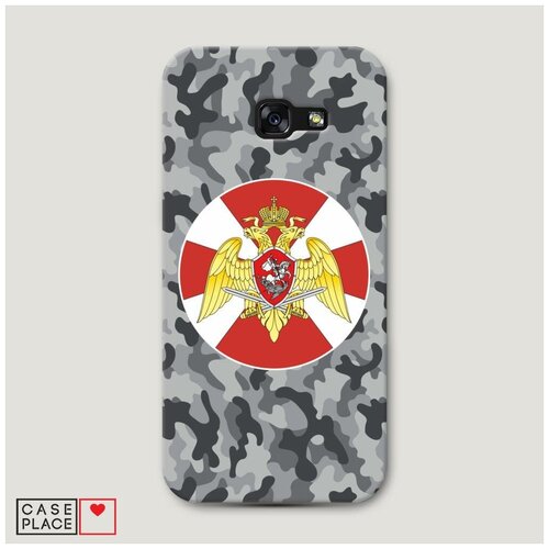 фото Чехол пластиковый samsung galaxy a5 2017 росгвардия серый камуфляж case place