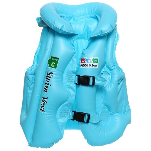 фото Детский надувной спасательный жилет swim vest, размер с (s) голубой summertime