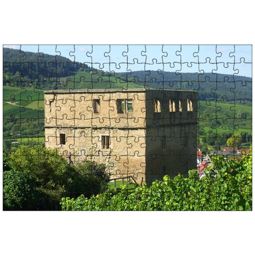 фото Магнитный пазл 27x18см."y- castle, разорение, замок" на холодильник lotsprints