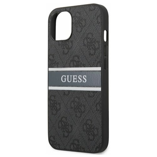 фото Guess для iphone 13 mini чехол pu 4g stripe printed logo hard grey