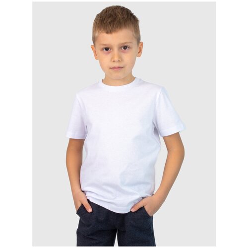 фото 7081-201 футболка детская (116-60(30); белый (1805)) trend