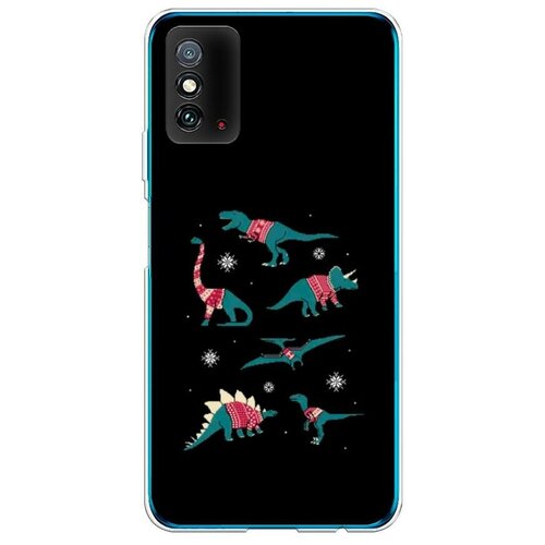 фото Силиконовый чехол "динозавры в свитерах" на honor x10 max / хонор x10 макс case place