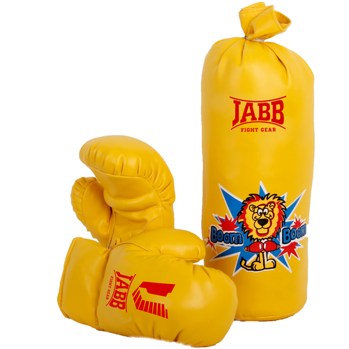 фото Набор бокс. детский jabb (мешок 40x15см + пара перчаток) желтый je-3061