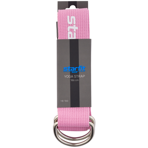 фото Ремень для йоги starfit core yb-100 180cm pink pastel ут-00019276