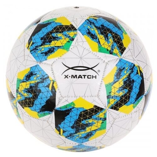 фото Мяч футбольный x-match, 1 слой pvc, 1.6 mm., пятиугольники