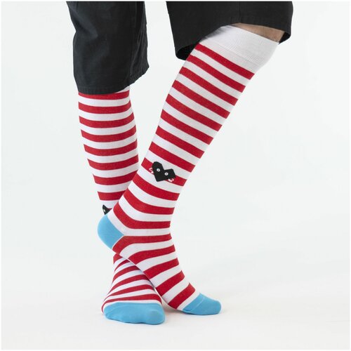 фото Гольфы unisex st. friday socks "дела сердечные, полоски поперечные", размер 42-46