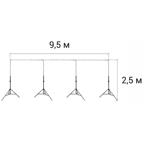 фото Система установка фона (ворота) 2,5 / 9,5 м (без фона) gozhy