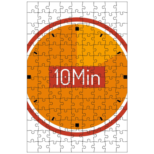 фото Магнитный пазл 27x18см."часы, 10 мин, ждать" на холодильник lotsprints