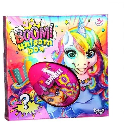 фото Креативное творчество серии "boom unicorn box", набор для творчества, игры, опыты happyko